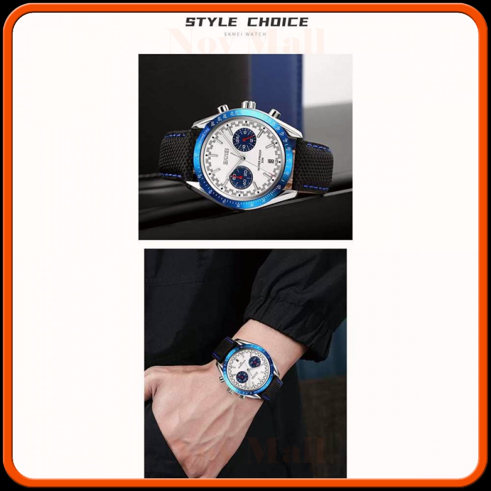 SKMEI Jam Tangan Analog Chrono Tachymeter Waterproof - 9292