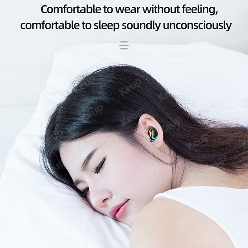 F9 TWS Headset Bluetooth Full Bass 9D Stereo Sports Noise Reduction Water Proof Wireless Earphone With Mic 3000mAh Power Bank