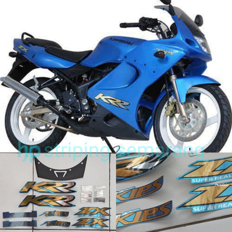 Striping Kawasaki KRR ZX 150 Chrome Biru