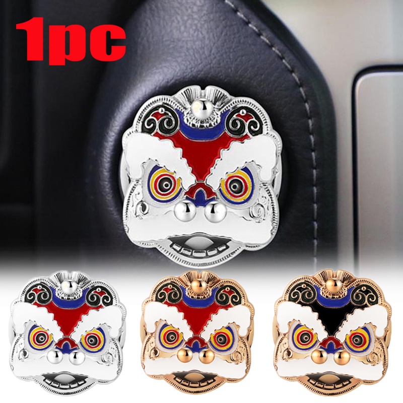 Pola Singa Tombol One Touch Start Mobil Pelindung Cover Alloy Mesin Pengapian Start Dekorasi Stiker Auto Interior Aksesoris