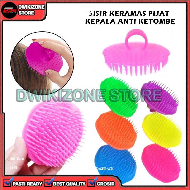 [GROSIR] SISIR SIKAT RAMBUT KEPALA KERAMAS BULAT PIJAT PENGHILANG KETOMBE PENGGARUK KULIT KEPALA GATAL