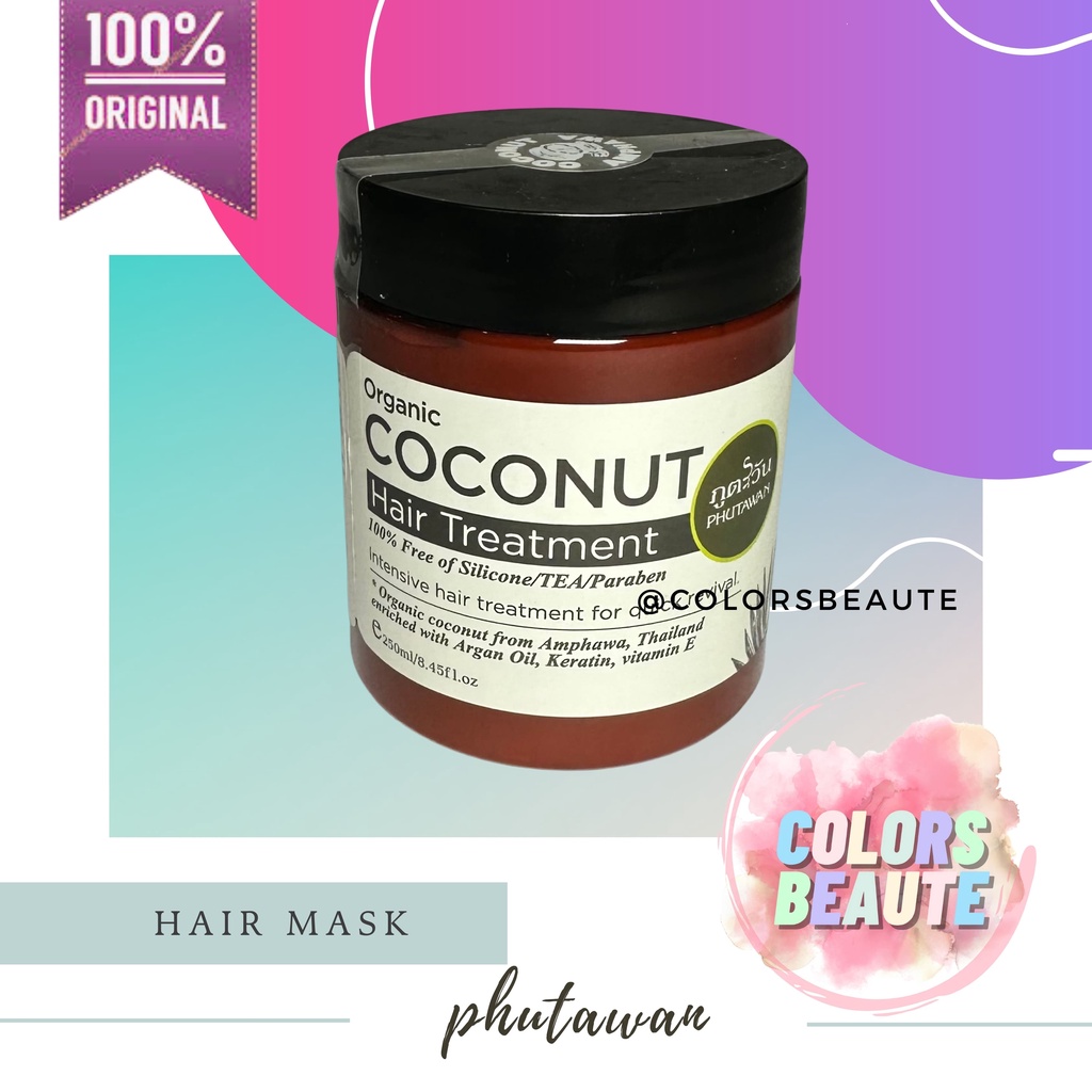 Phutawan Coconut Hair Treatment / PERAWATAN RAMBUT RUSAK / RONTOK