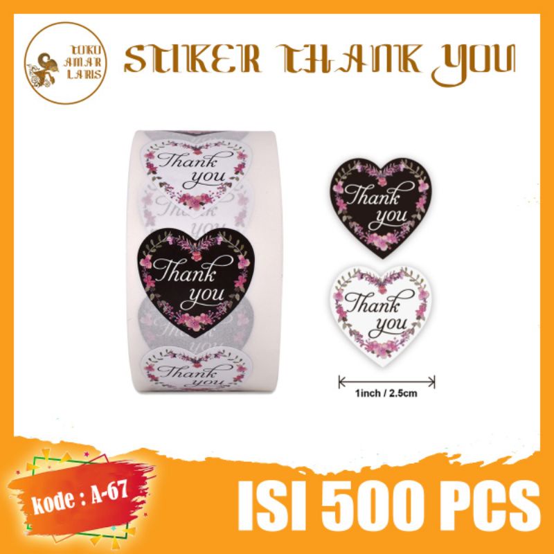 

Sticker Thank You 1 Roll 500 pcs kode A-67 !!!