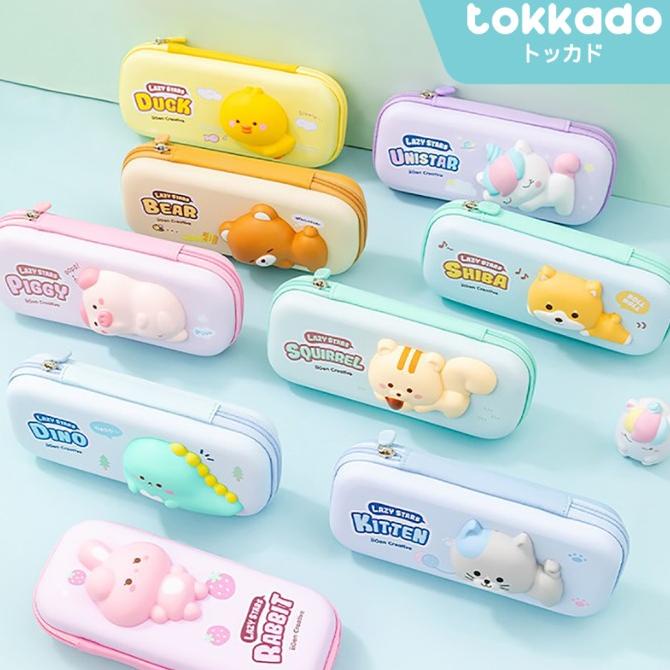 

TOKKADO Fuwa Squishy Pencil Case Kotak Pensil Besar Anak Sekolah Lucu
