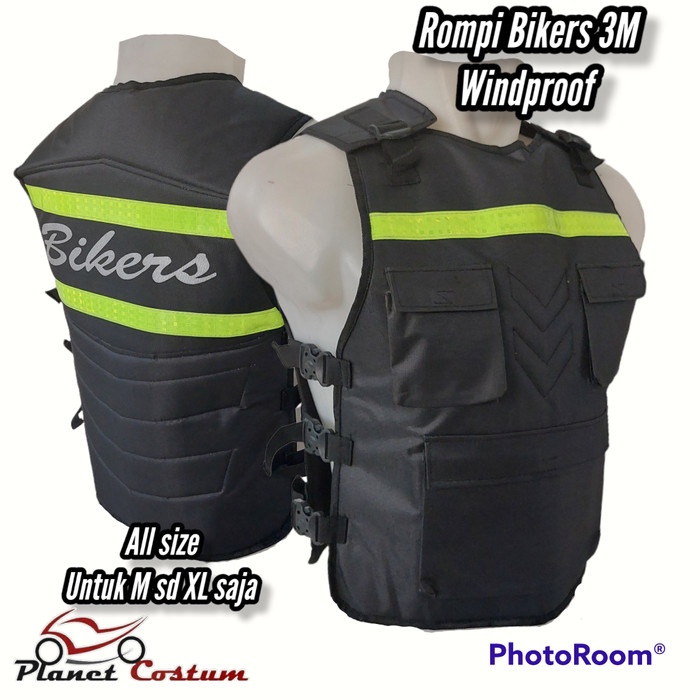 Rompi Motor anti Angin / Rompi Touring / Rompi Bikers - Hijau