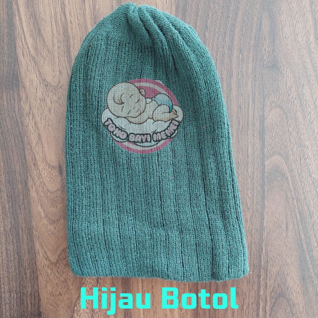Kupluk Bayi Rajut Polos Salur // Beanie Hat Kids
