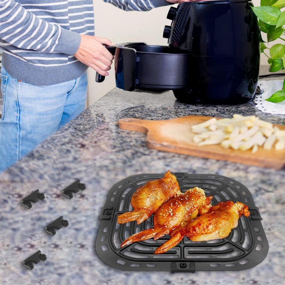 Solighter Food Aman Untuk Instants 6QT Air Fryers Dengan Kaki Karet Grill Pan