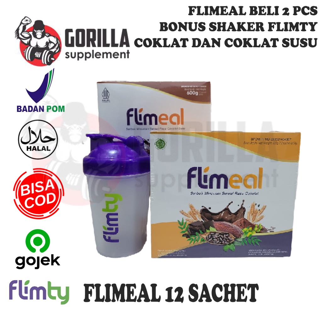 FLIMEAL 1 Box 12 Sachet Makanan Pengganti Meal Replacement diet fli meal snack diet shirikati