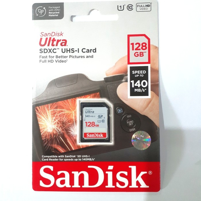 SD Card SanDisk Ultra SDXC 128GB 140MB/s class 10