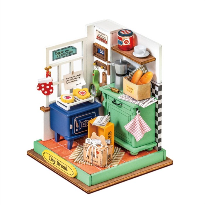 ROLIFE Robotime Rolife Afternoon Baking Time DIY Miniature House DS029 Hobby And Toy Collection