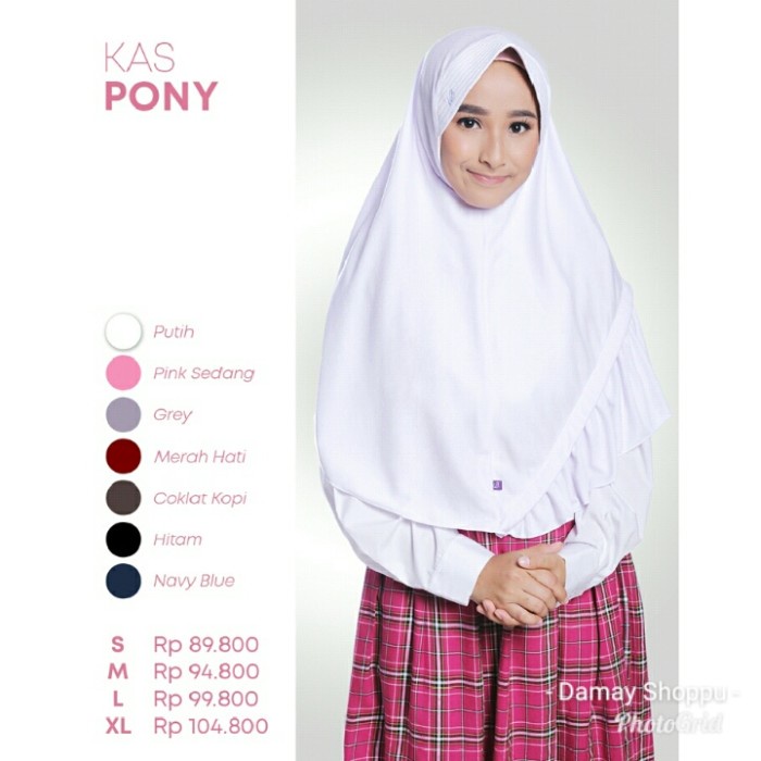 Rabbani Kerudung Anak Sekolah Pony Jilbab Hijab Instan Bergo Kaos - Jilbab sekolah rabbani ori