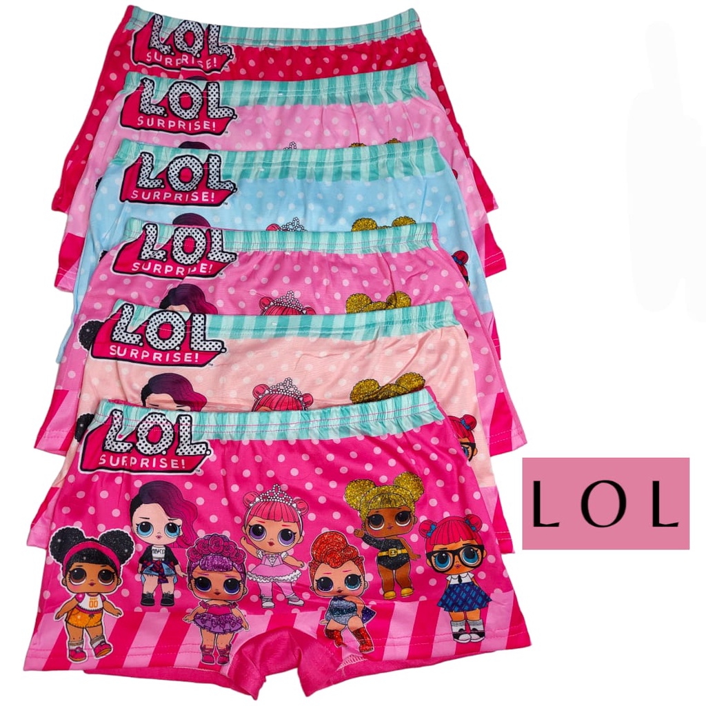 Celana Dalam Boxer Anak Perempuan Katun Little Pony Princess Mickey Mouse Ecer Boxer anak Cewe Katun