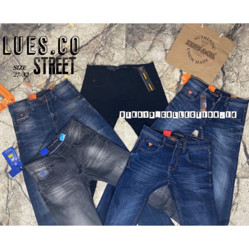 Celana Jeans Panjang Lues.co | Celana Panjang Street Terbaru | Pakaian Pria Slimfit | Celana Sofjean