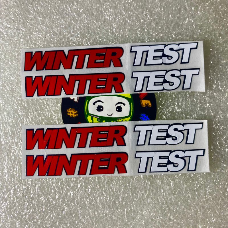 Sticker winter test cutting sticker visor helm motor isi 2pcs