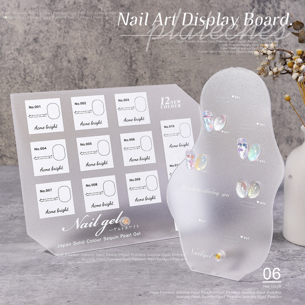 Stand Display Kuku Palsu Bahan Akrilik Bentuk Irregular Untuk Perlengkapan Nail Art