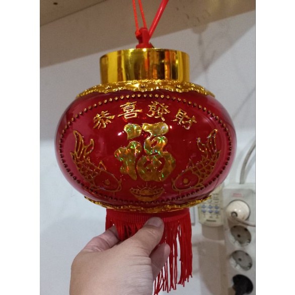 Lampion Imlek Fu Putar / Lampion 1000 Bintang / Tenlong Imlek Fu / Lampion Imlek LED