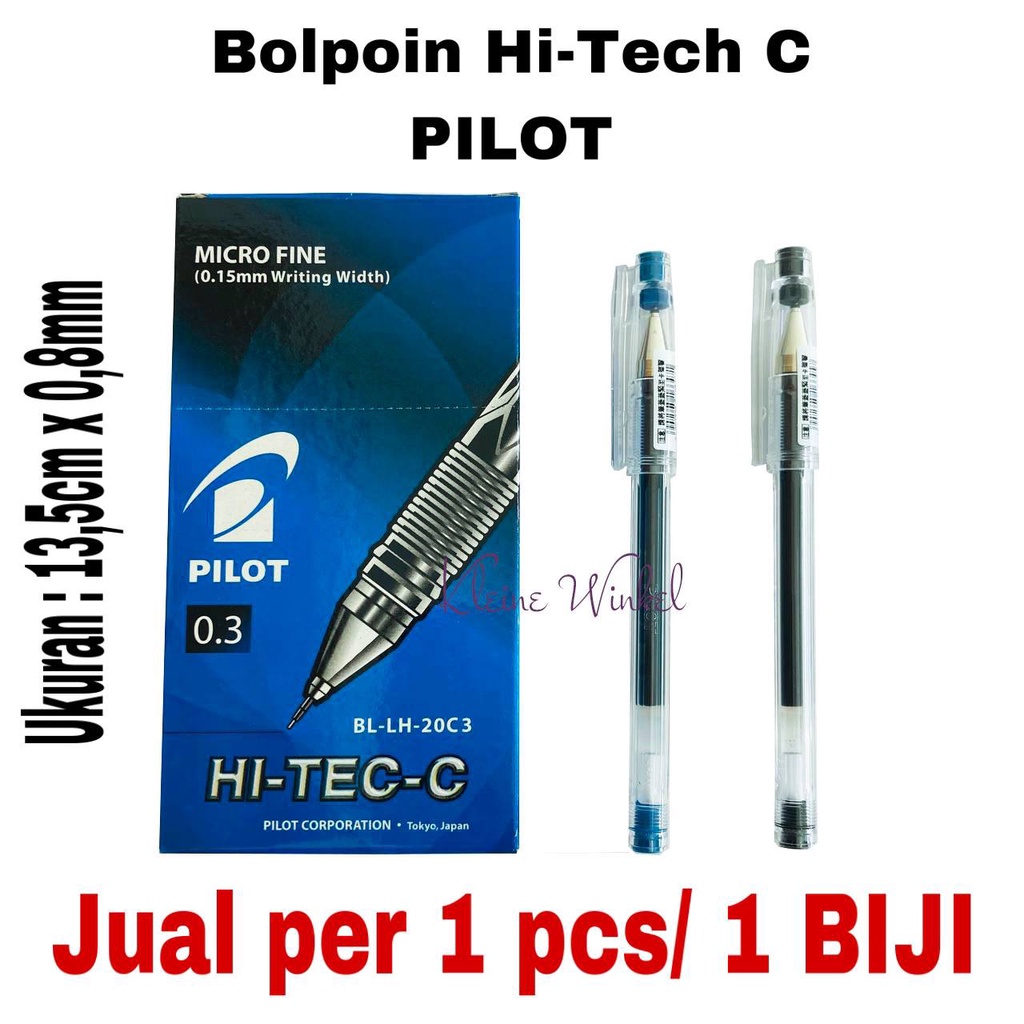 

Pulpen/ Bolpoin Hitech HI-TEC-C Pilot 0.3 mm 1 PCS/ 1 BIJI