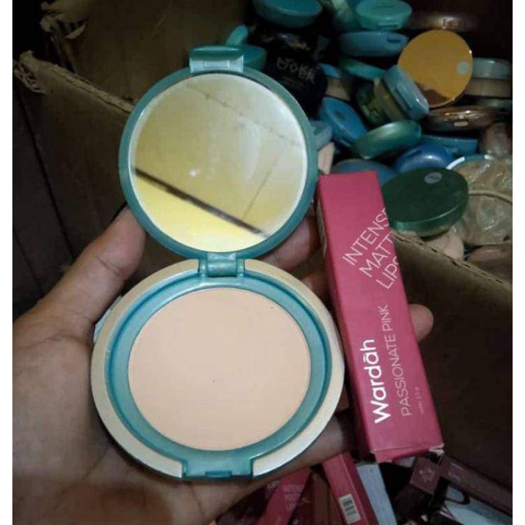 paketan bedak wardah+lipstik mix
