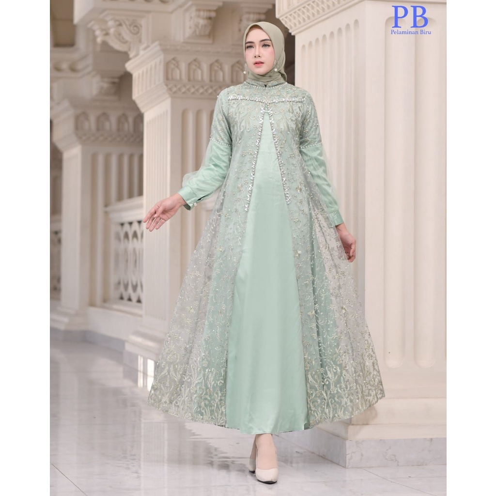 Gallery kebaya - Gamis tile regina mix tile dot mutiara