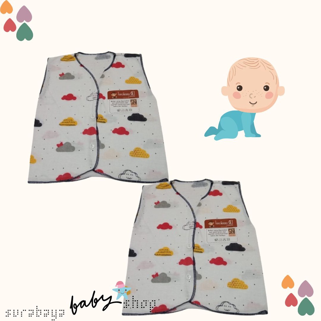 Baju Bayi Kutung / Tanpa Lengan Kombinasi Newborn SNI Eksklusif  Lusiana E 1 pc / 3 pc / 6 pc 652503