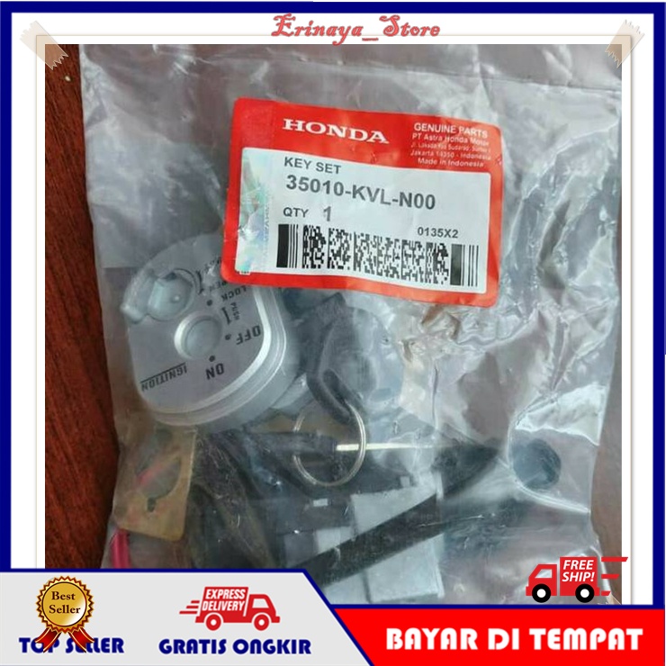 ORIGINAL AHM Konci Kunci Kontak Jok Set Motor Honda Supra x 125 Batman Karbu Karburator Old Lama KVL