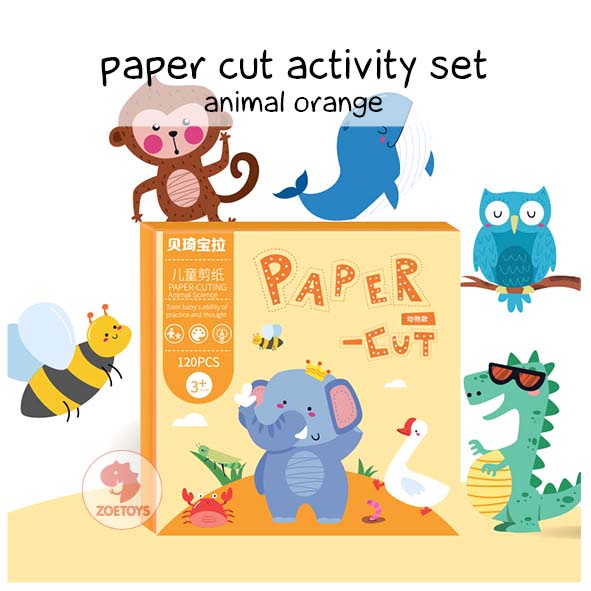 Zoetoys Paper Cut Activity Set | Mainan Menggunting Montessori Anak Education Toy Children Cutting Paper | Art n Craft Training Scissors Scissor Gunting Belajar