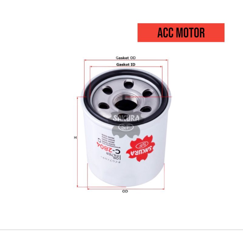 Filter Oli Kia New Picanto - All New Picanto - Atoz - Visto - Sakura C-2804