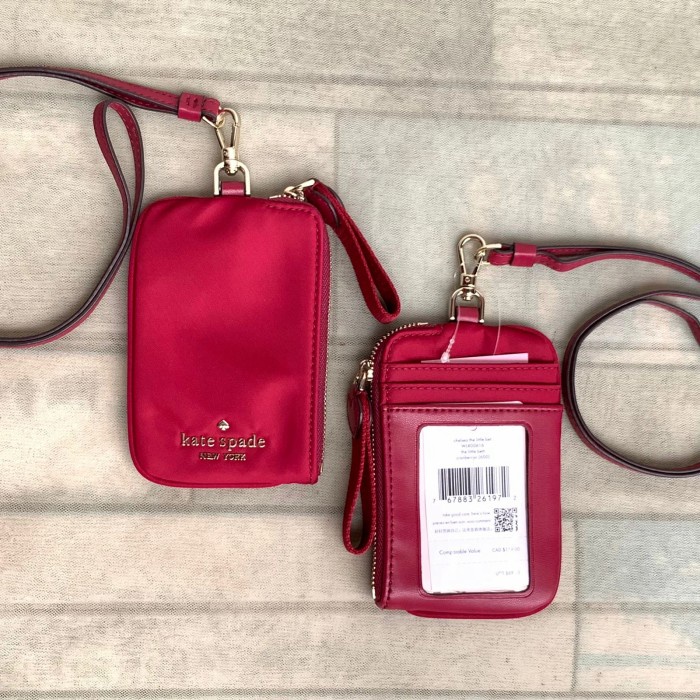 

HARGA DISKON Kate Spade Chelsea cranberry lanyard authentic