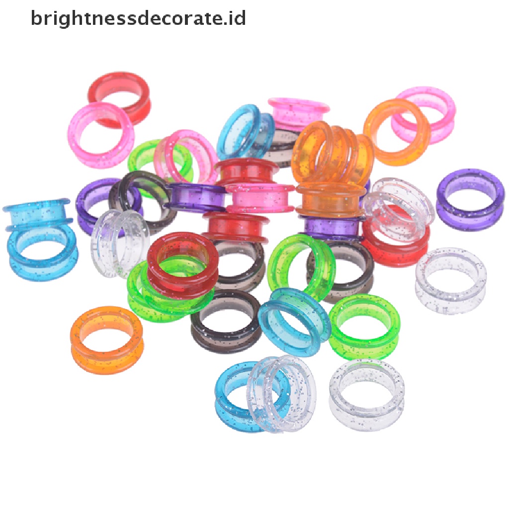 [Birth] 5pcs/set Silica Gel Gunting Rambut Ring Cutg Barber Circle Shears Hairdressing [ID]