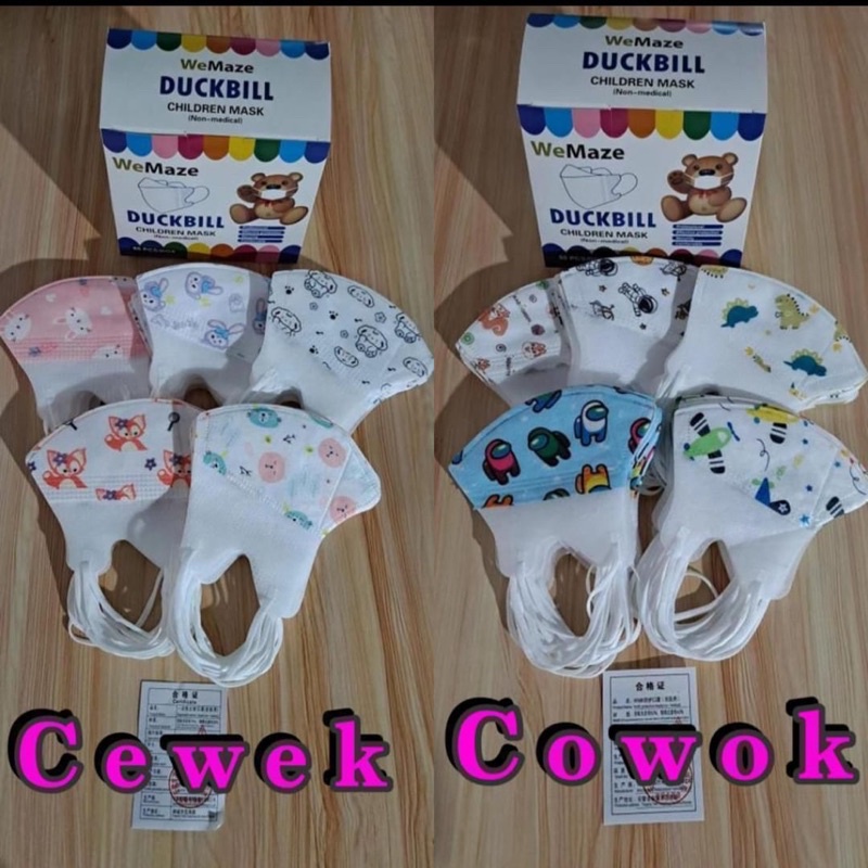 Masker Duckbill Anak Motif isi 50 pcs