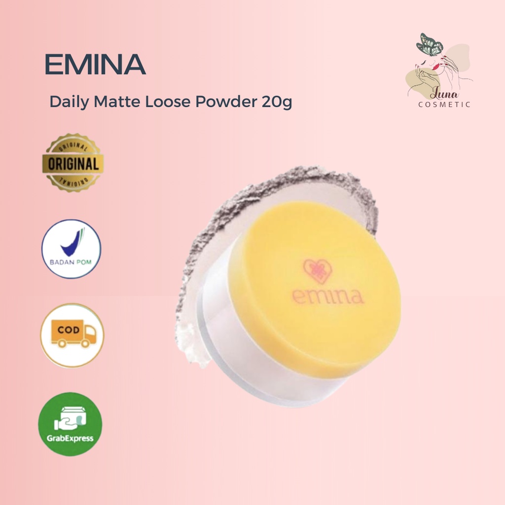 EMINA Daily Matte Loose Powder 20g | Compact Powder | BB Cream | Bedak Tabur