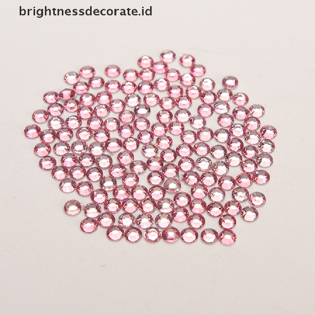 [Birth] Banyak 1000 Pcs Berlian Imitasi Segi Flatback Kristal Manik-Manik Bulat Nail Art DIY 4mm Baru [ID]