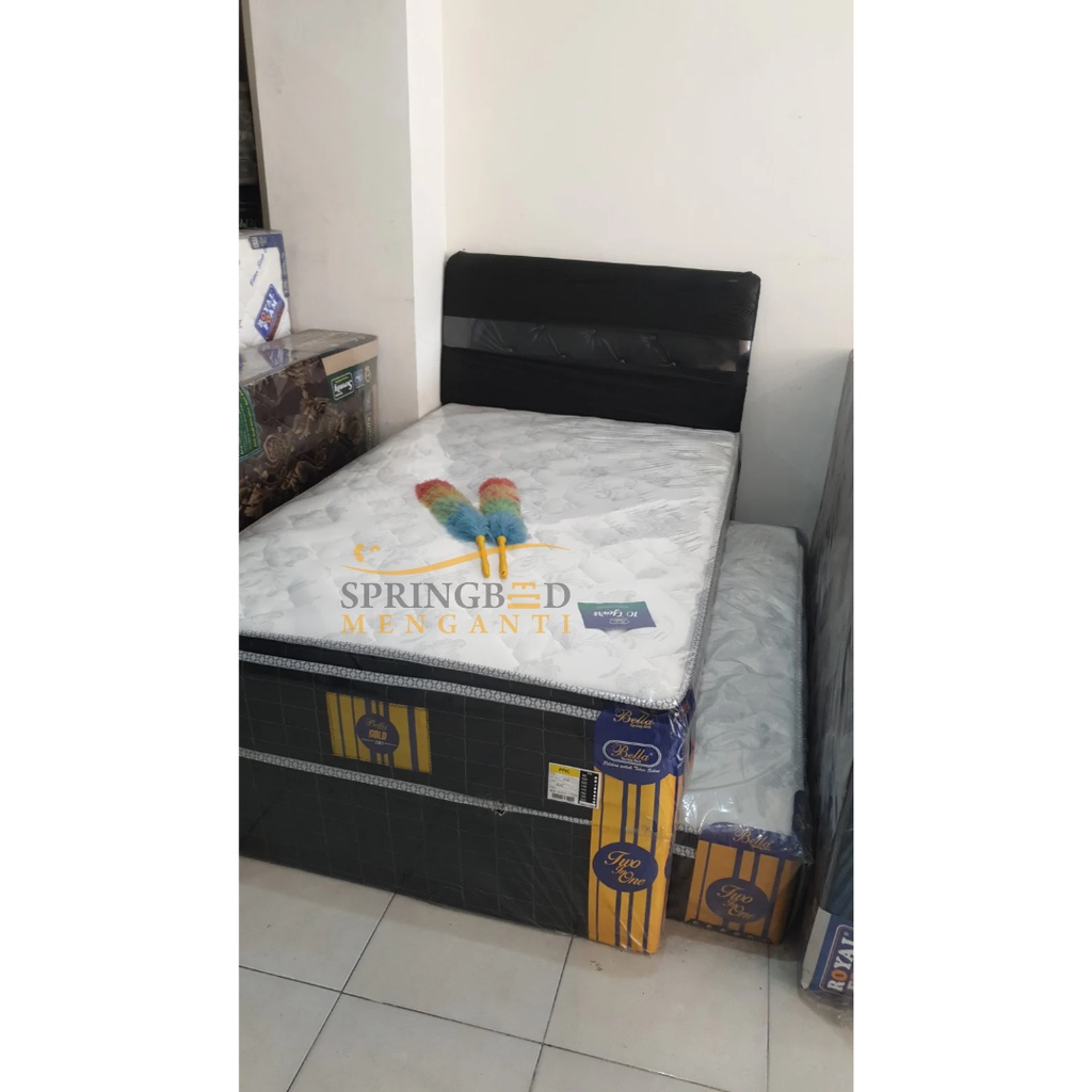 [PROMO] SPRINGBED SORONG SPRINGBED 2in1 KASUR SORONG TERMURAH BELLA 2in1 GOLD 1 SET GARANSI 10 TAHUN