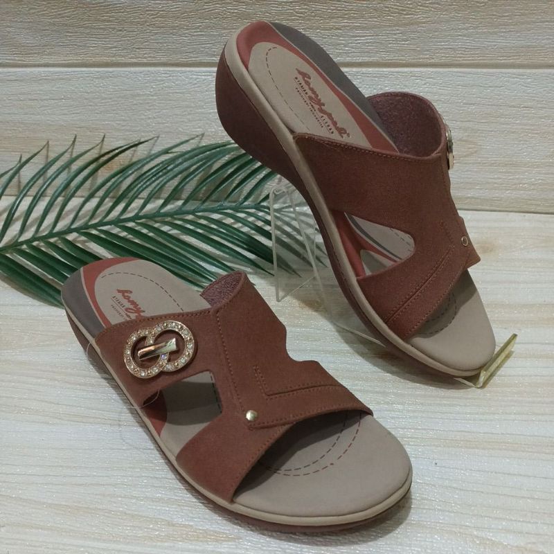 HOMYPED SANDAL WEDGES BRISIA N55 ORANYE SIZE 38