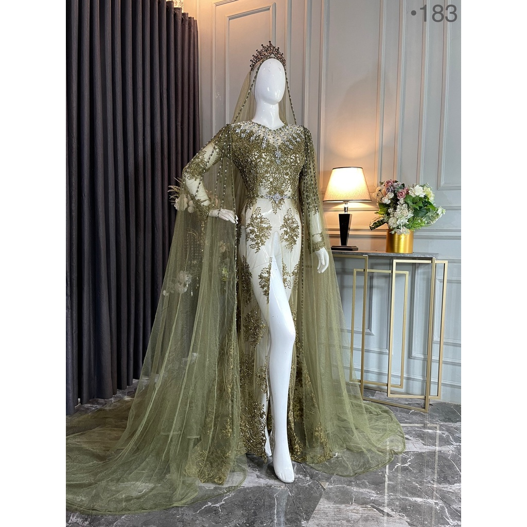 KEBAYA PENGANTIN HIJAU ARMY