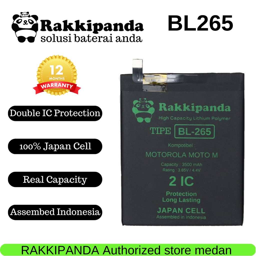 BATERAI RAKKIPANDA BL265 FOR MOTOROLA MOTO M