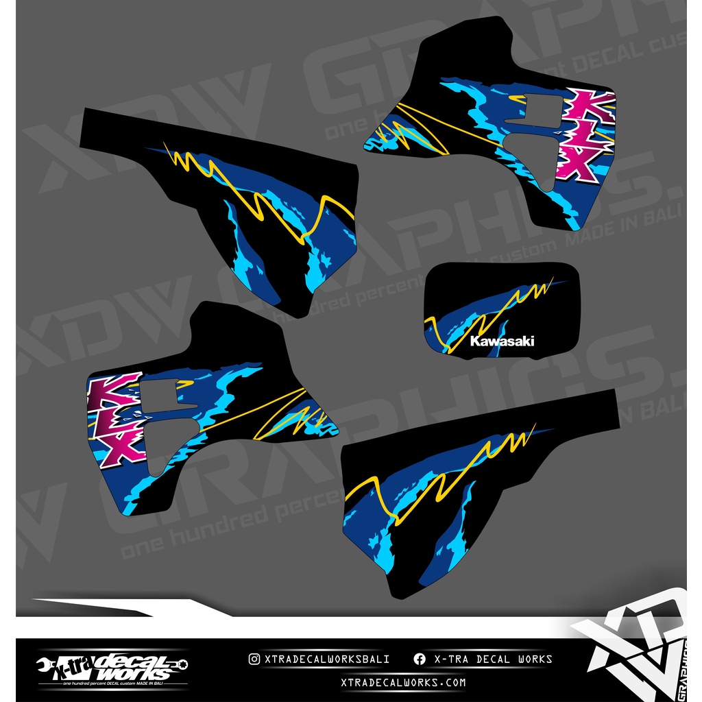 Decal KLX Jadul Vintage modifikasi