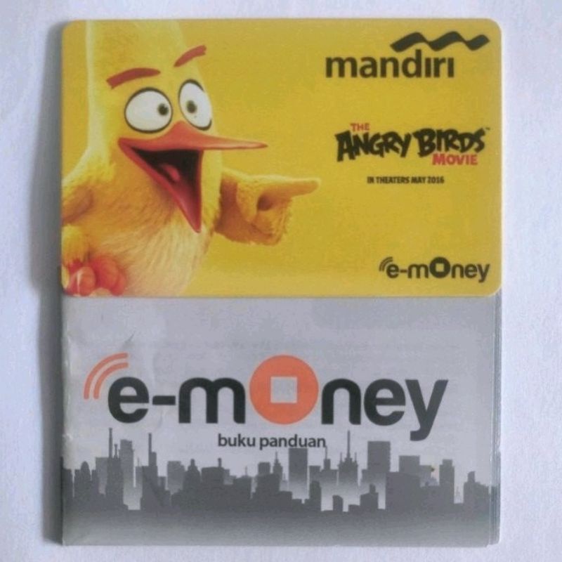 Mandiri eMoney THE ANGRY BIRDS 2016 (YELLOW) ORI /Like eTOLL Tapcash Flazz or Brizzi