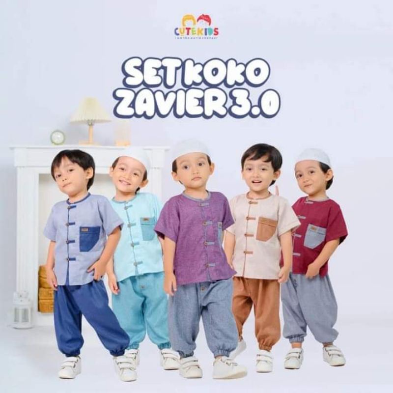 BAJU LEBARAN 2025 CUTEKIDS SET KOKO ZAVIER 3.0