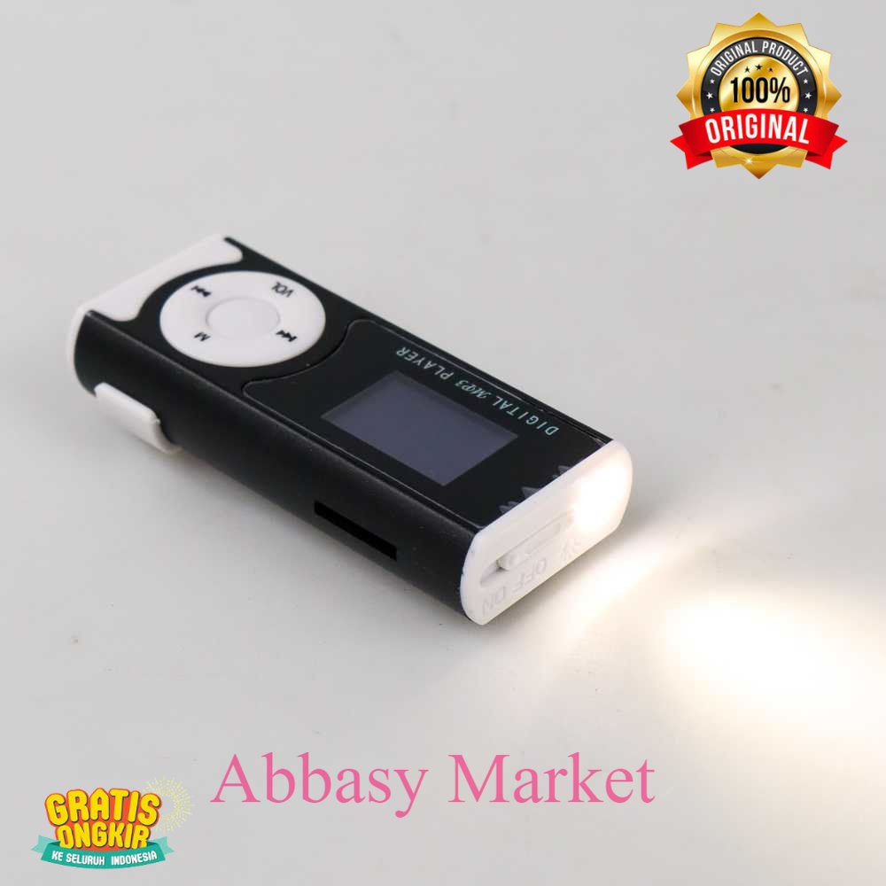 MP3 Player  Dengan Slot TF &amp; Clip &amp; LED Flashlight - GC8945