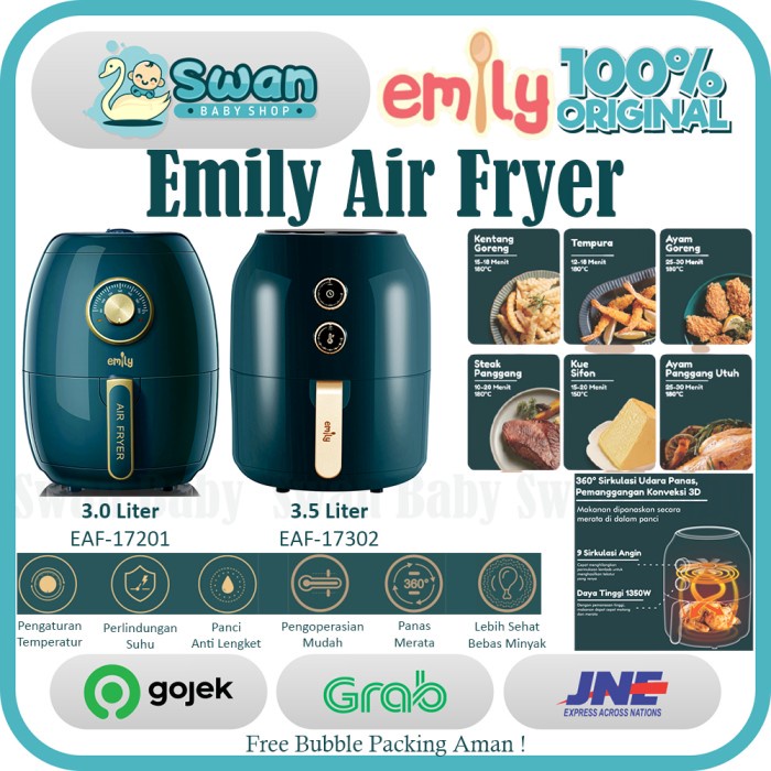 Fryer Emily Air Fryer / Fryer Tanpa Minyak