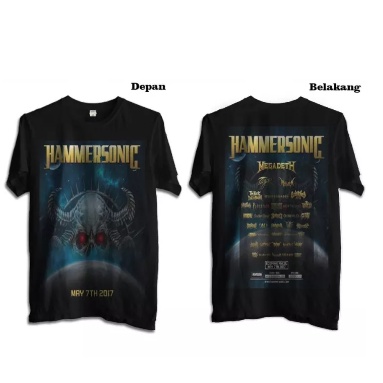 KAOS HAMMERSONIC TSHIRT MUSIK ROCK HAMMERSONIC 10 Kaos Hitam Putih Navy Premium