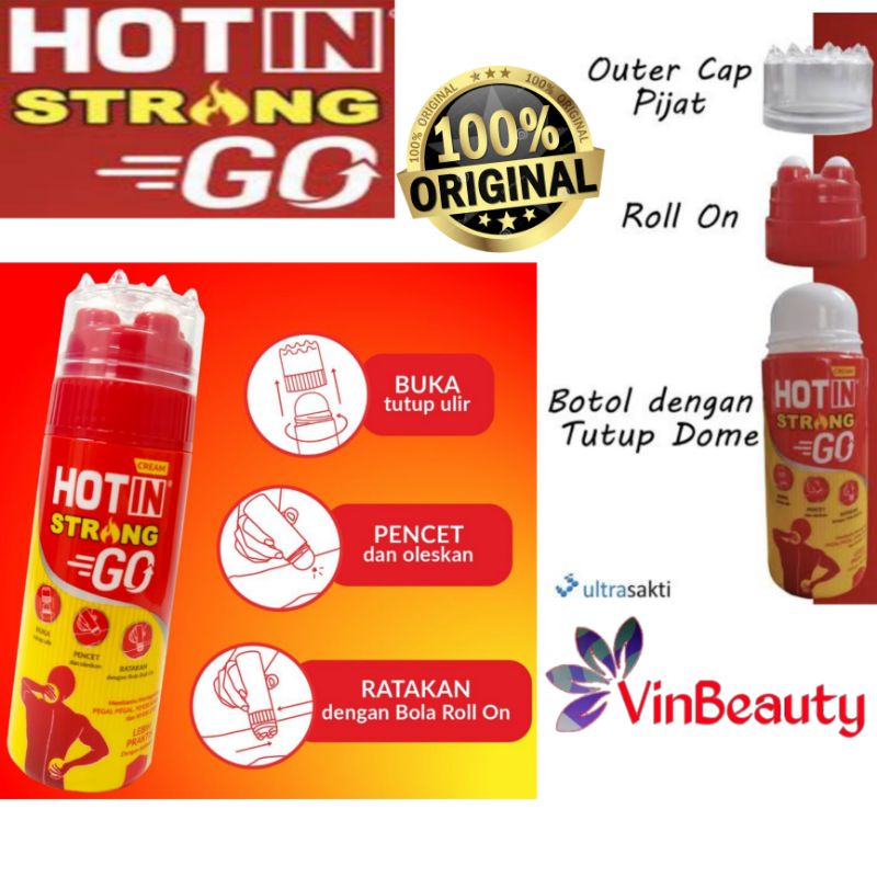 ORIGINAL HOTIN GO STRONG 100 GRAM / HOT IN KRIM STRONG PANAS BOTOL 100 G