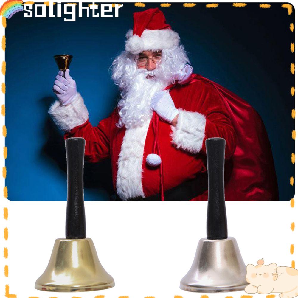 Solighter Natal Handbell Gold/Silver Mainan Hotel Reception Call Jingle Rlngtones