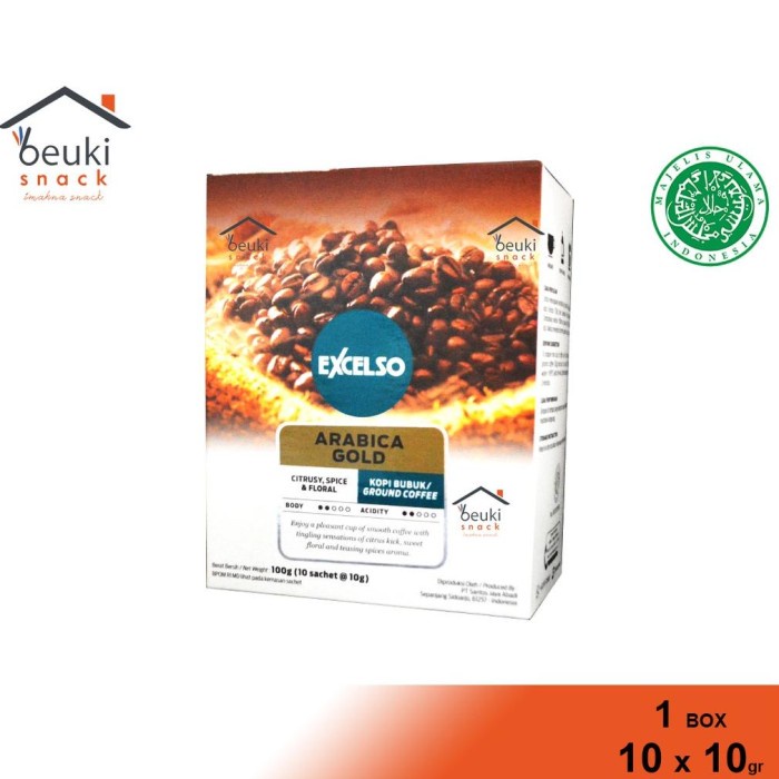 

Terlaris ✨ - VARIAN Excelso Kopi Bubuk Premium Kemasan Box Halal MUI - 10pcs x 10gr - Arabica Gold 2.1.23