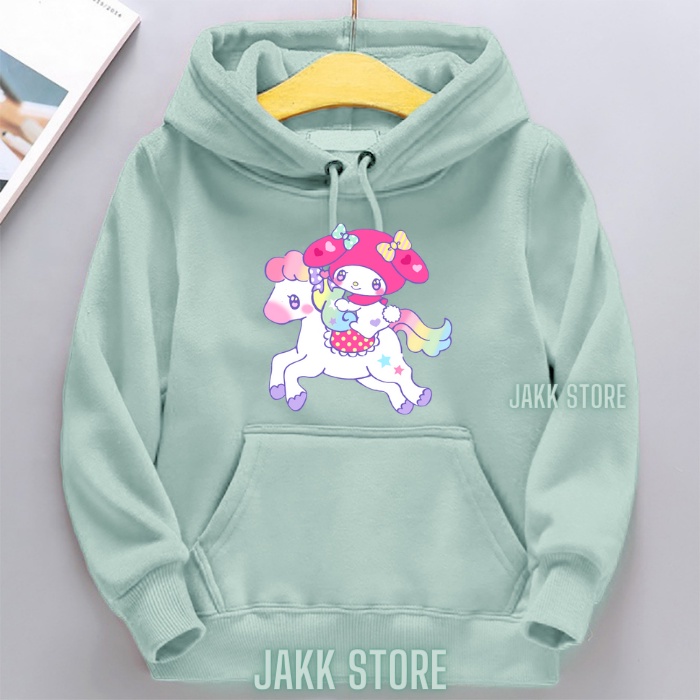 Sweater Hoodie Anak Perempuan MY MELODY &amp; KUDA PONY Lucu / Switer Hodie MY MELODY &amp; KUDA PONY Anak Cewek Usia 2 3 4 5 6 7 8 9 10 11 12 13 Tahun Terbaru