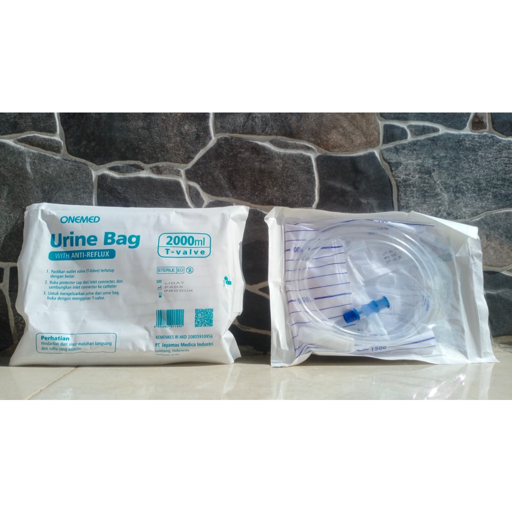 Urine Bag Onemed Kantong Urin 2 Liter Urin Bag Onemed T-valve 2000ml Kantong Urin Onemed