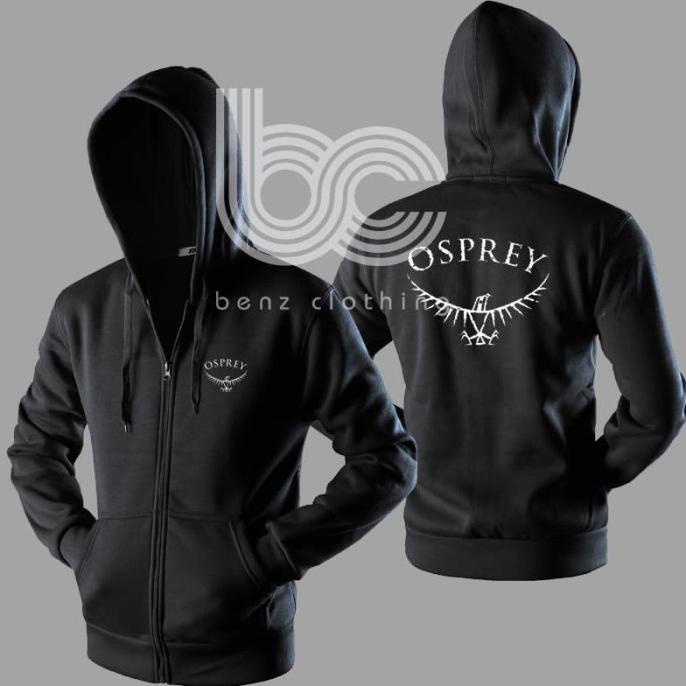 Jaket Hoodie Sweater Ospray Outerwear Pria Wanita Zipper Resleting Depan Polos Sablon Polyflek Korea