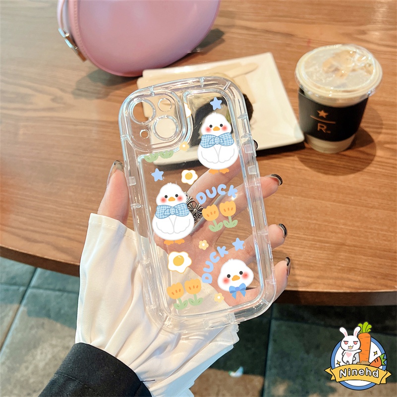 Soft Case Silikon Motif Bebek Untuk iPhone 14 13 12 11 Pro Max X Xr Xs Max 8 7 6 6s Plus SE 2020