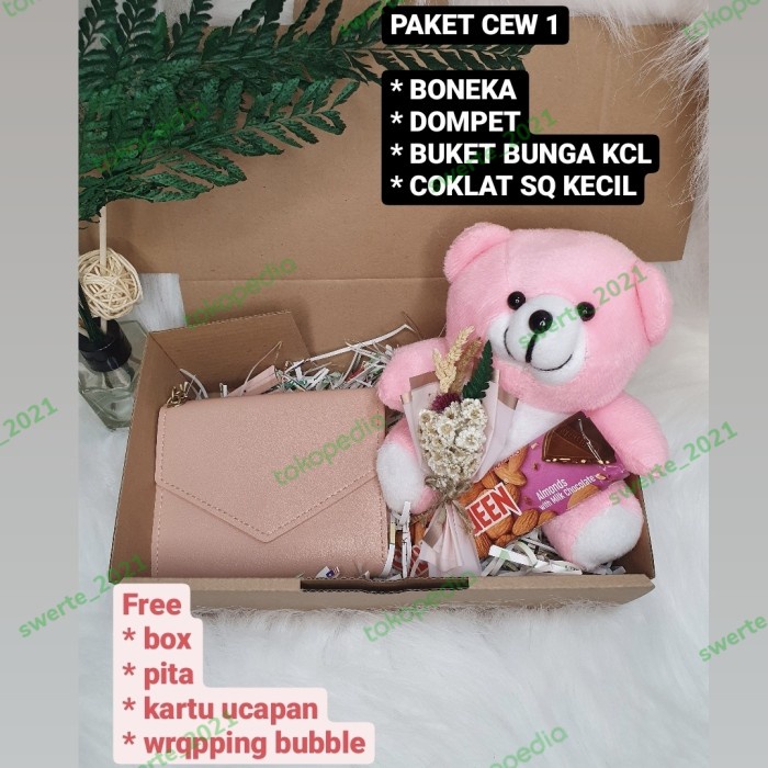 

✨READY✨ -kado box hampers cewek Paket CEW 1 valentine birthday anniv graduation - packing dus- 1.1.23